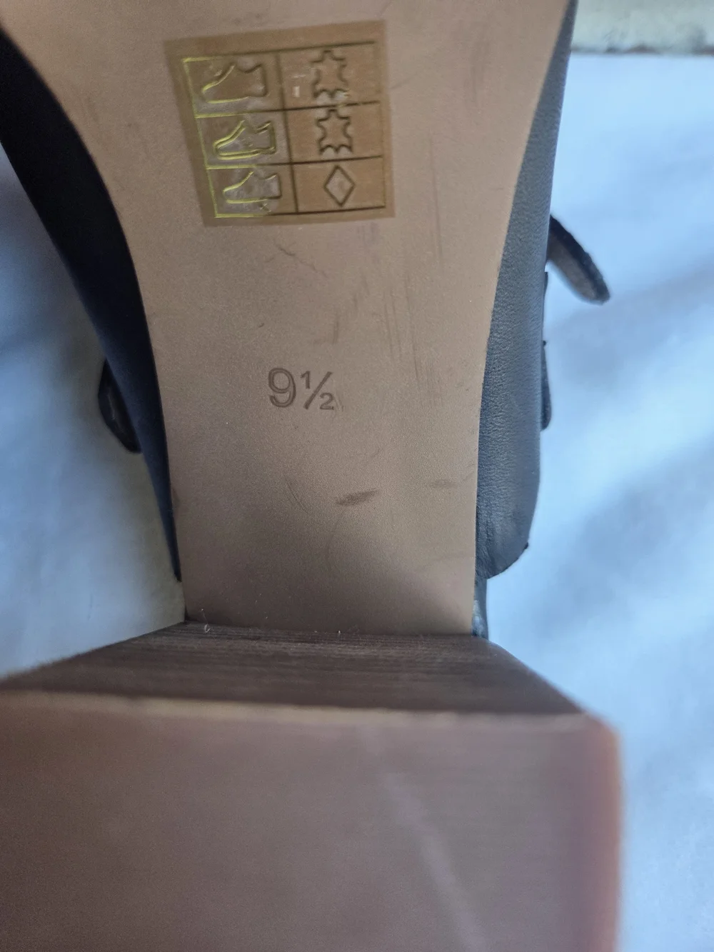Madewell Black Leather Open-Toe Buckle Slide Heels